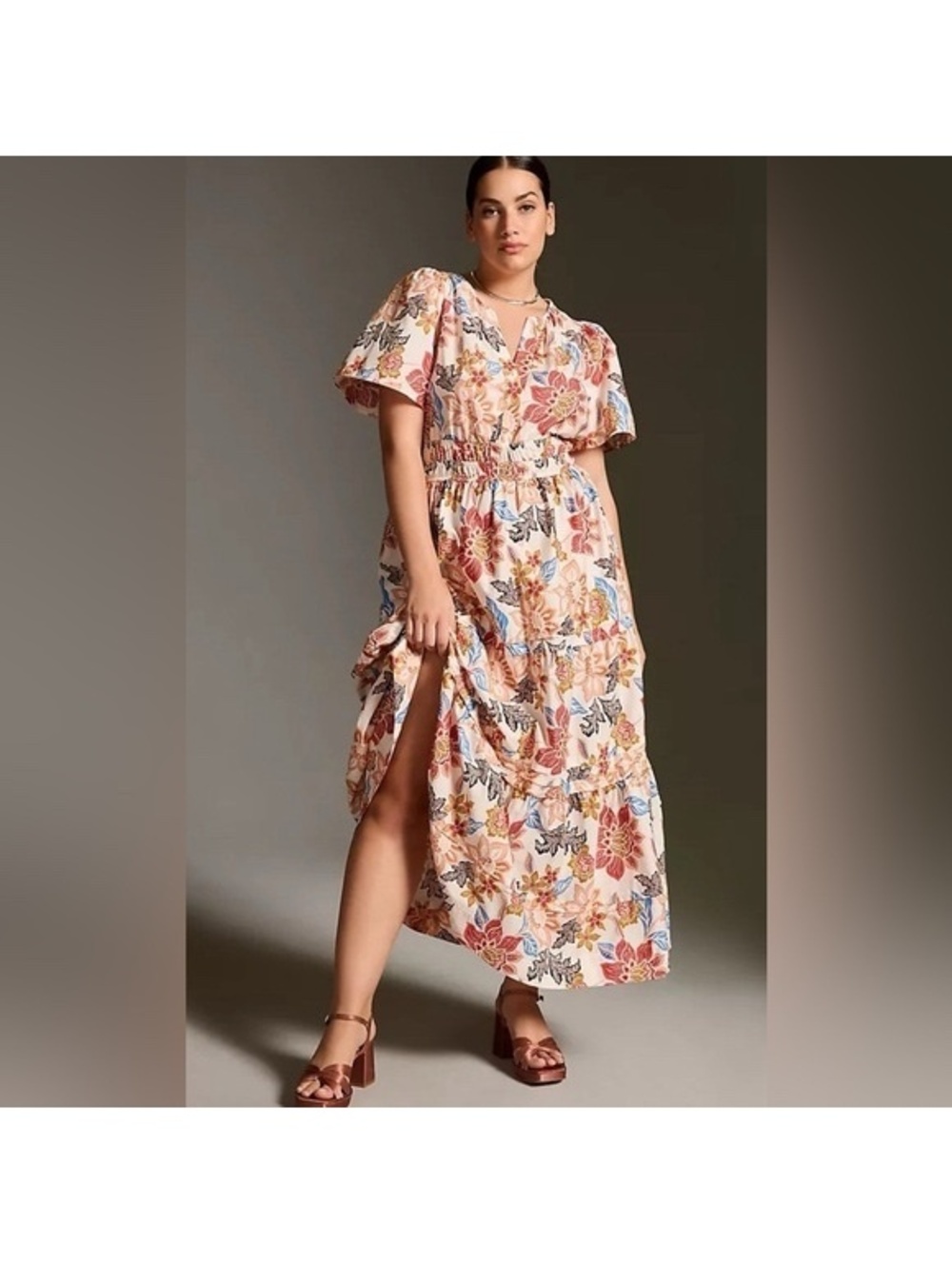 Anthropologie Somerset Maxi Dress Botanical Floral Print NWT 2X Plus